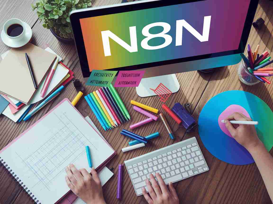 Una imagen que ilustra N8N para diseñadores: Mejorar la creatividad a través de la automatización del flujo de trabajo