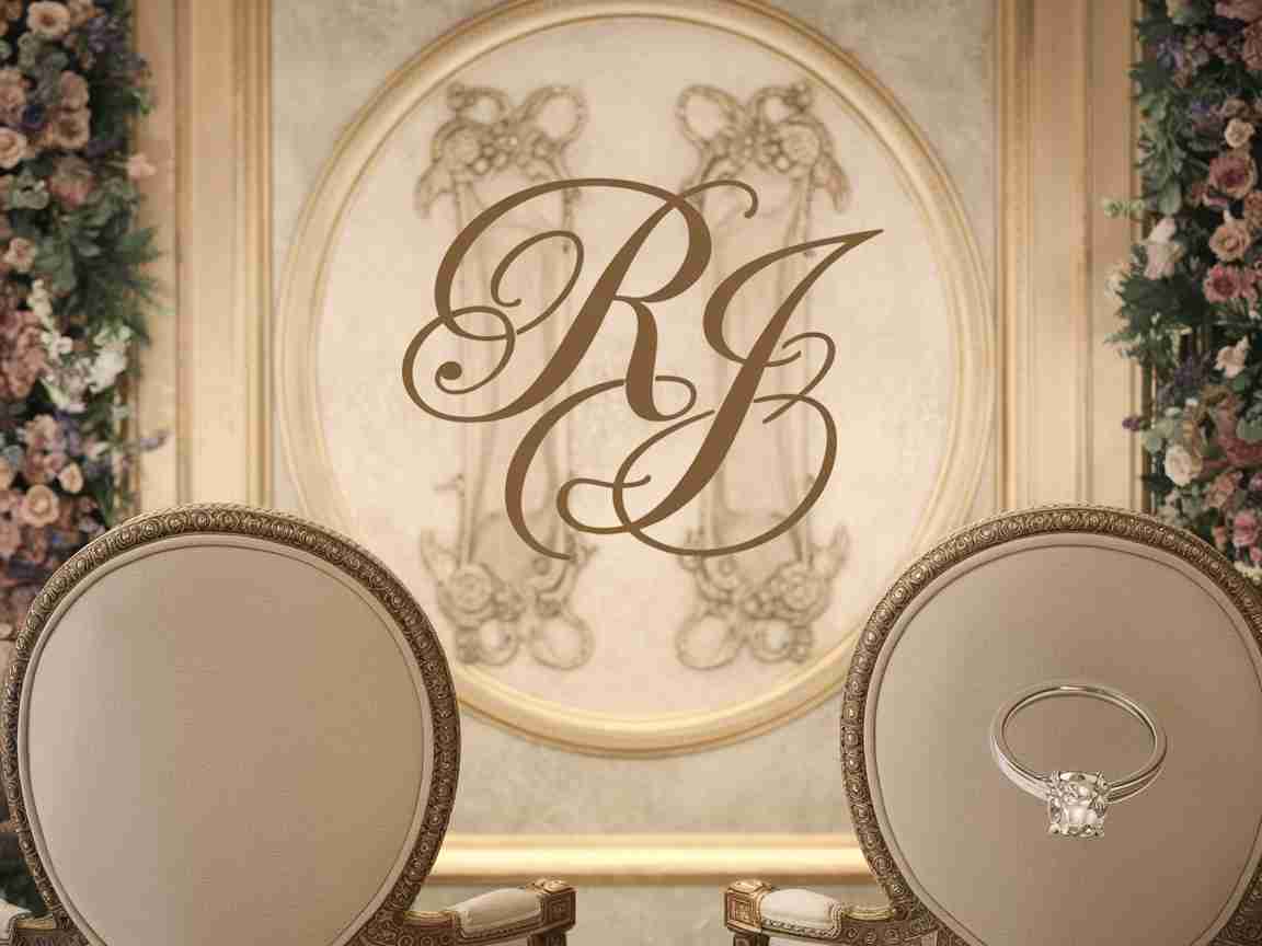 Una imagen que ilustra los monogramas y fondos modernos para bodas y quinceañeras