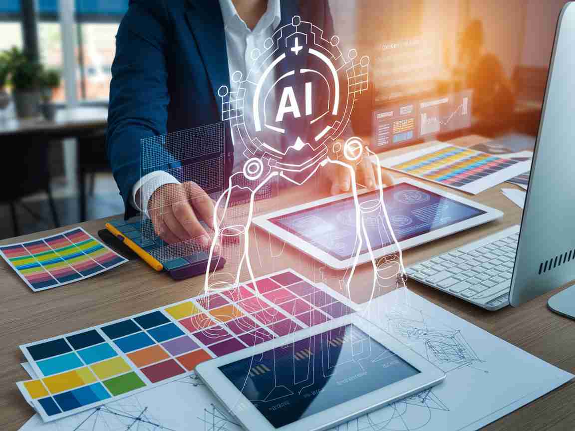 Una imagen que ilustra la IA y el futuro del diseño gráfico: Amenaza o aliado?