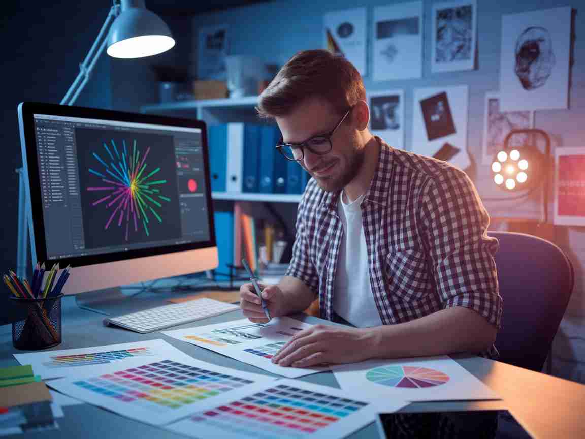 Una imagen que ilustra la navegación del impacto de la automatización y la IA en los diseñadores gráficos independientes