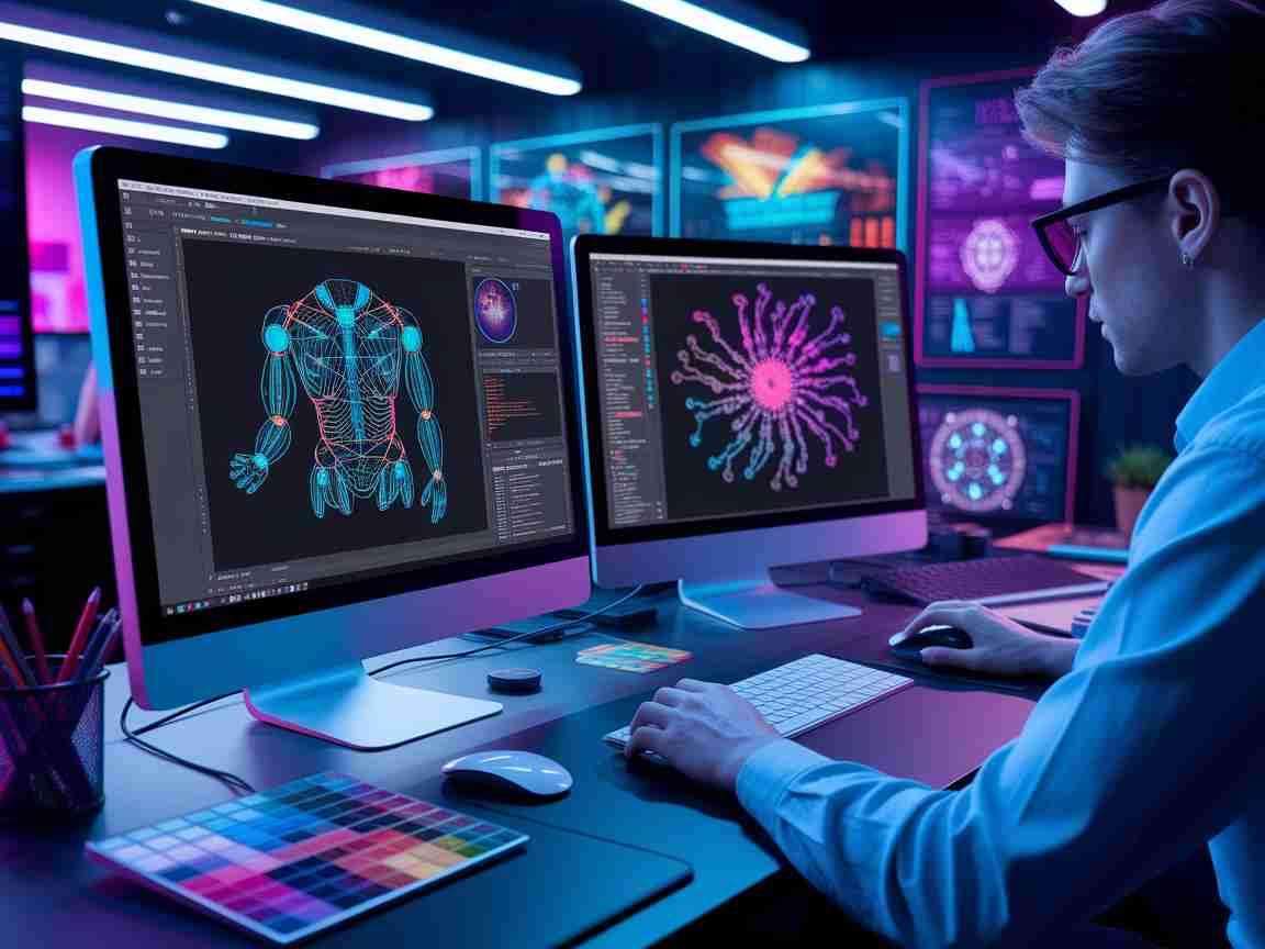 Una imagen que ilustra las tareas de diseño automatizar con scripts e IA