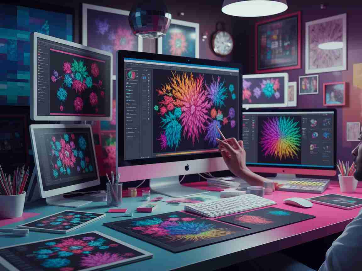 Una imagen que ilustra los beneficios de usar AI en su flujo de trabajo de diseño gráfico