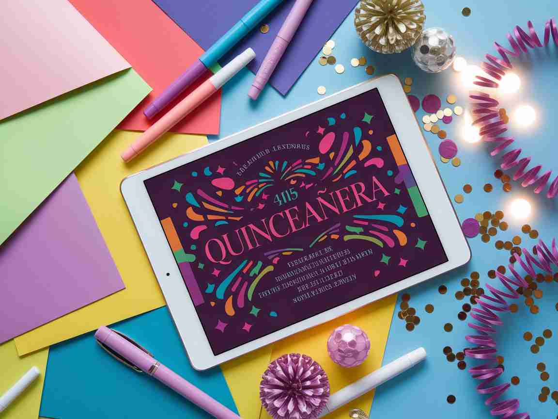 Una imagen que ilustra la creación de invitaciones de quinceañera personalizadas con HTML5