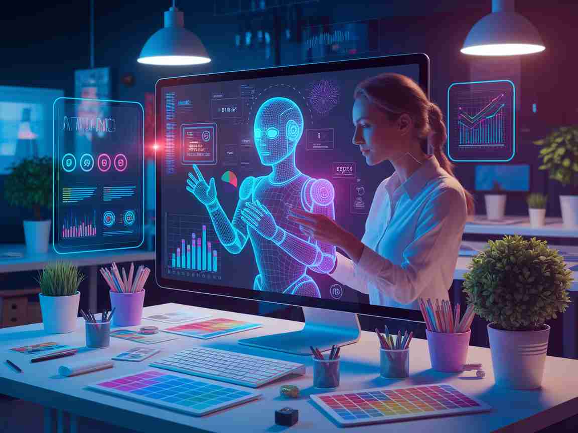 An image illustrating Exploring the Impact of AI on Social Media Marketing Design