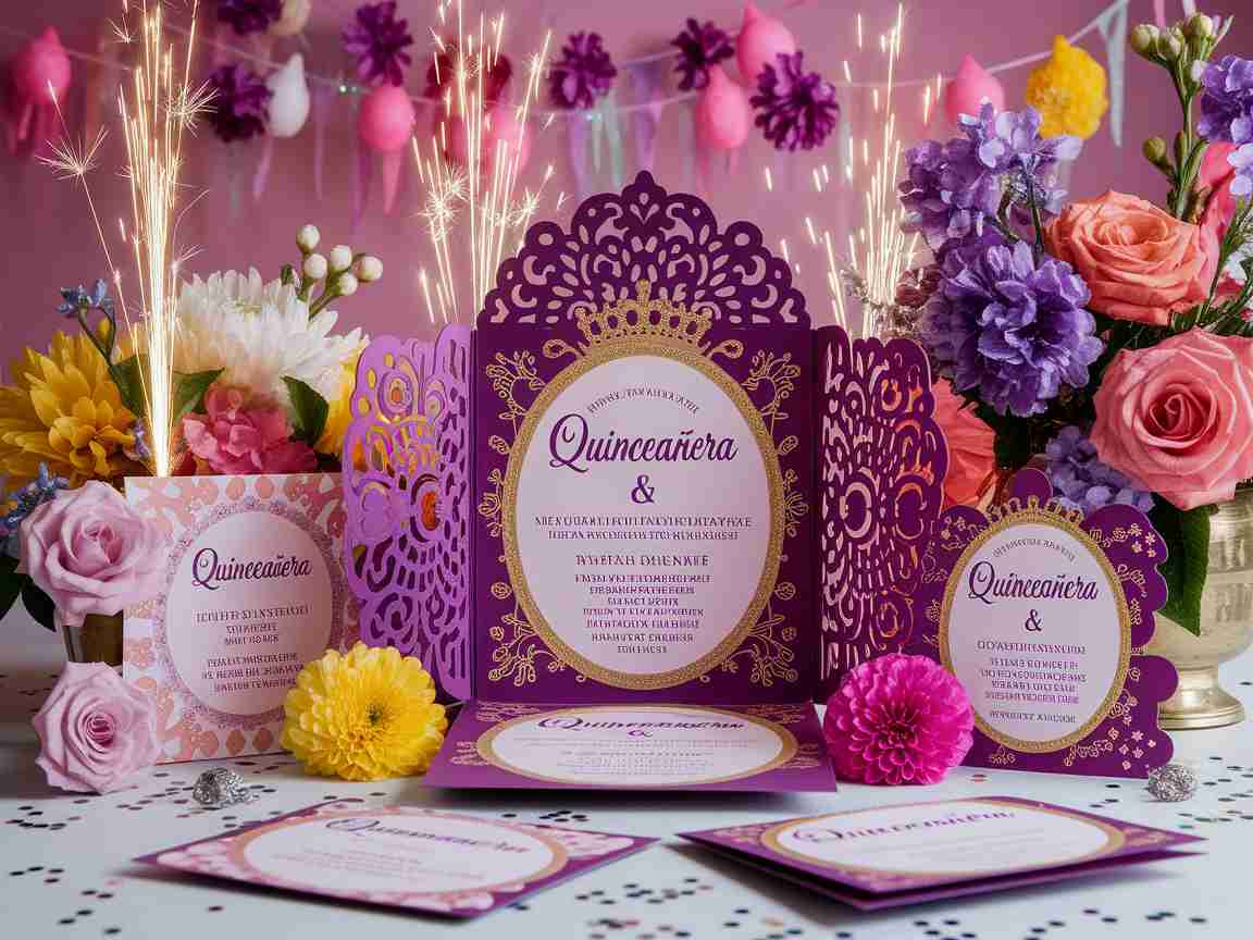 Una imagen que ilustra la creación de las mejores prácticas interactivas de las invitaciones de quinceañera
