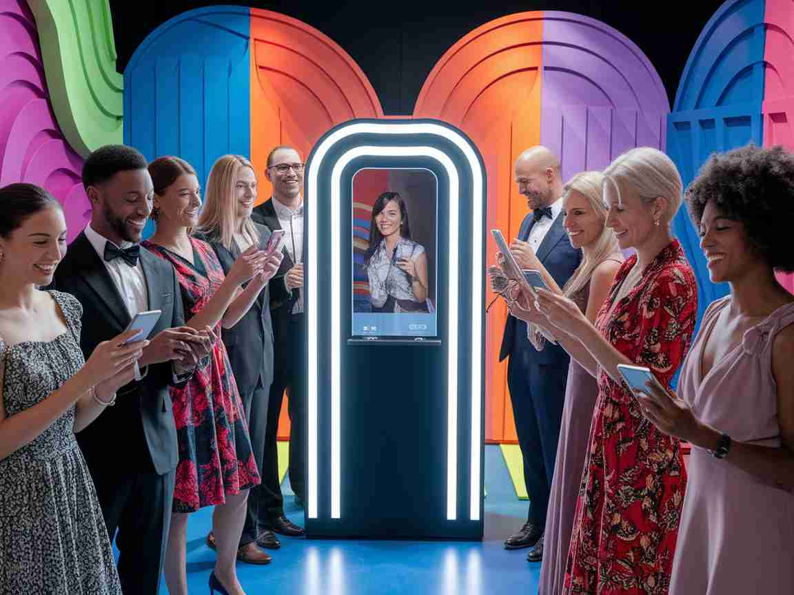 Una imagen que ilustra cómo diseñar experiencias de fotomatón para dispositivos móviles llamativos