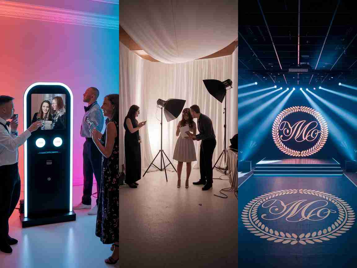 An image illustrating Elevate Your 2025 Events: AI Photo Booths, Editorial Portrait Studios & Immersive Monograms
