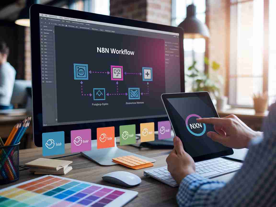 An image illustrating Smart Client Proofing with n8n — n8n workflows, client approvals automation, creative operations