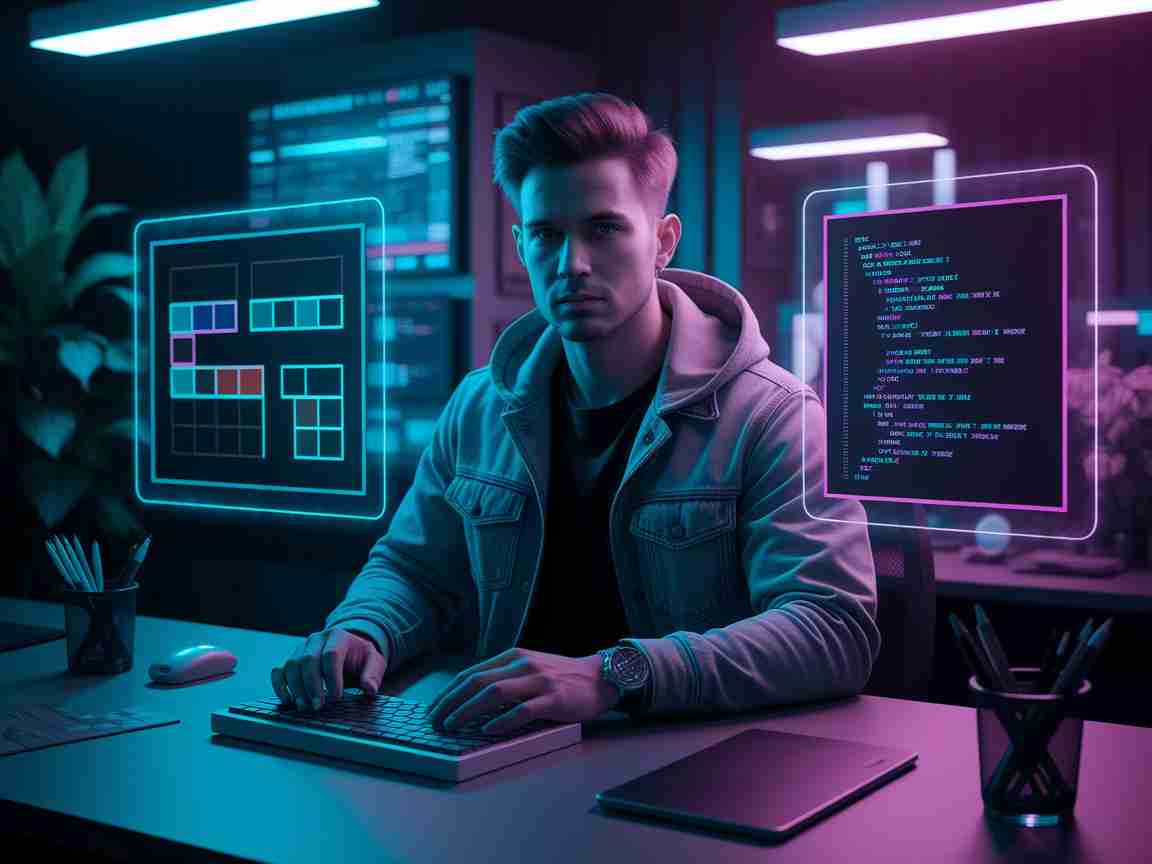 An image illustrating No-Code vs Low-Code for Designers Where to Draw the Line in 2025