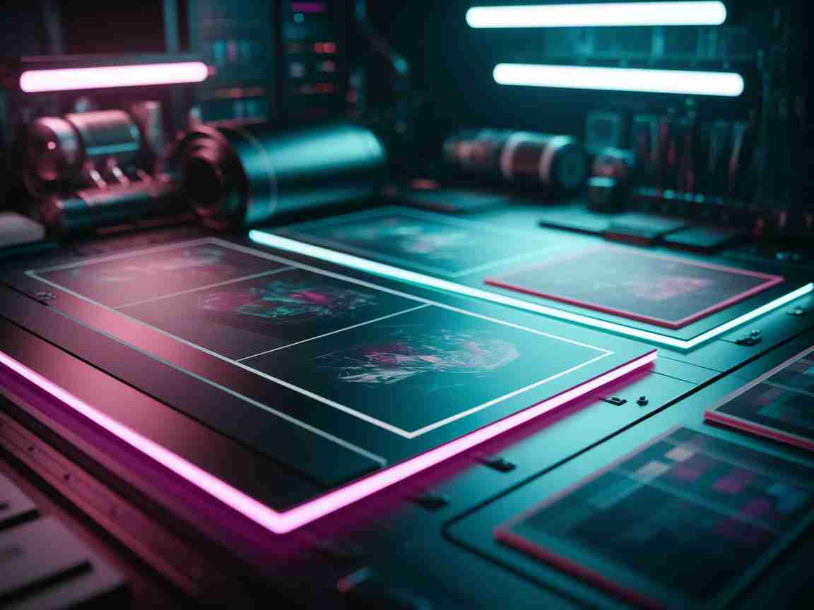 An image illustrating Illustrator Blend Modes for Print Metallic and Neon Looks Without Spot Colors