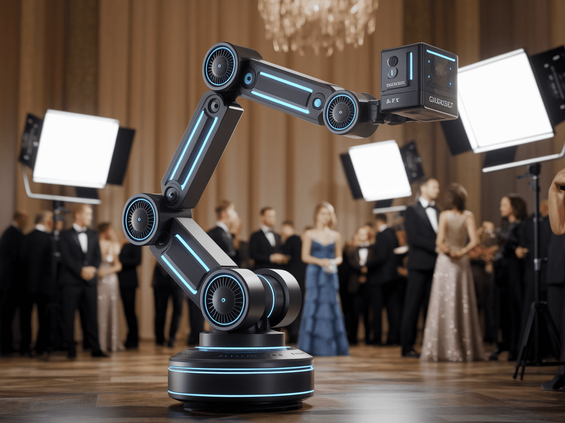 An image illustrating Glambots & Cabinas de robots: La experiencia VIP se apodera de los eventos en 2025