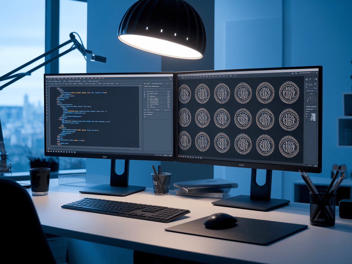 An image illustrating Automating the Un-Automatable Using Photoshop Actions and AI to Generate 500+ Unique Event Monograms